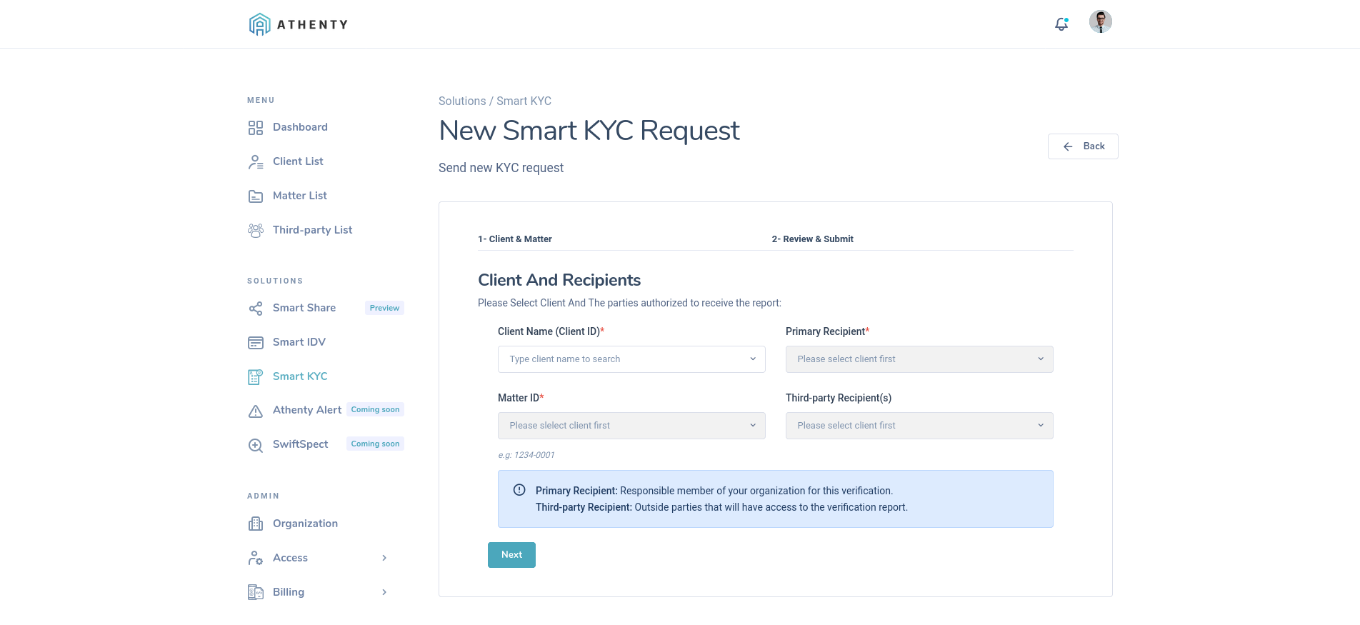 KYC Client Selection