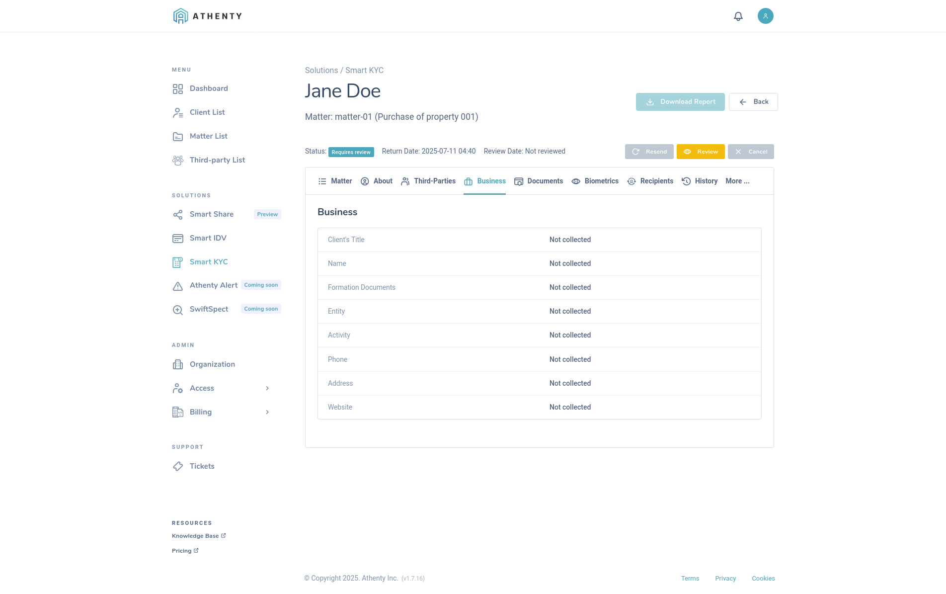 KYC Third Parties Documentation