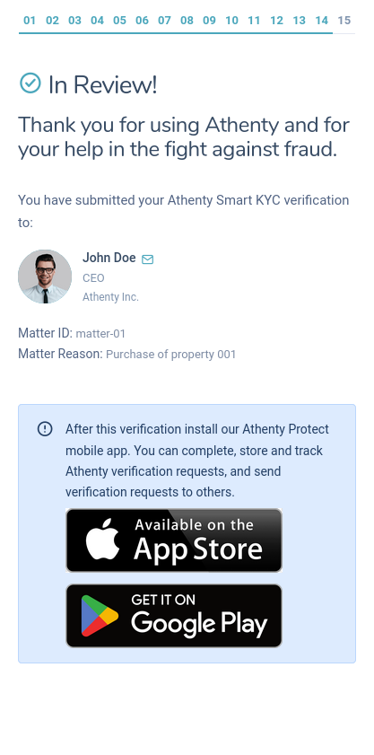 IDV Mobile Confirmation