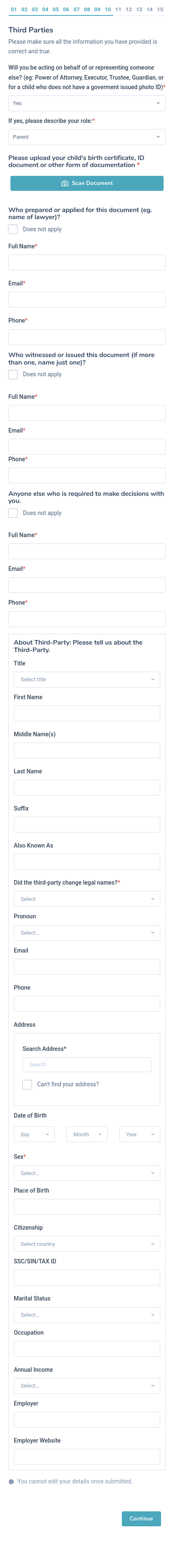 KYC Third Parties Documentation
